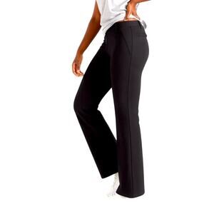 Quince Flared Ultra-Stretch Ponte Trouser, comfort, career, travel, Black, S